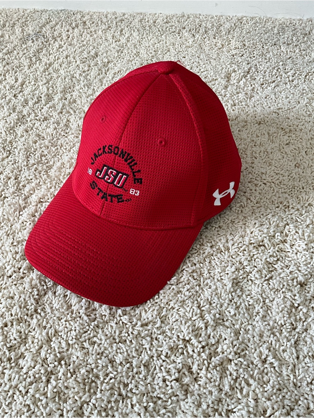 Under Armour Red Jacksonville State JSU Embroidered Baseball Hat